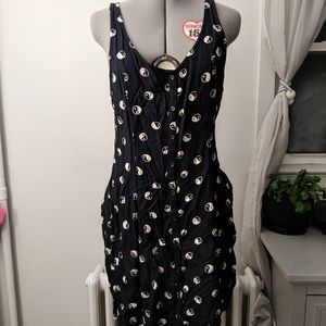 H&M Divided button up Yin Yang ☯️ dress size 12